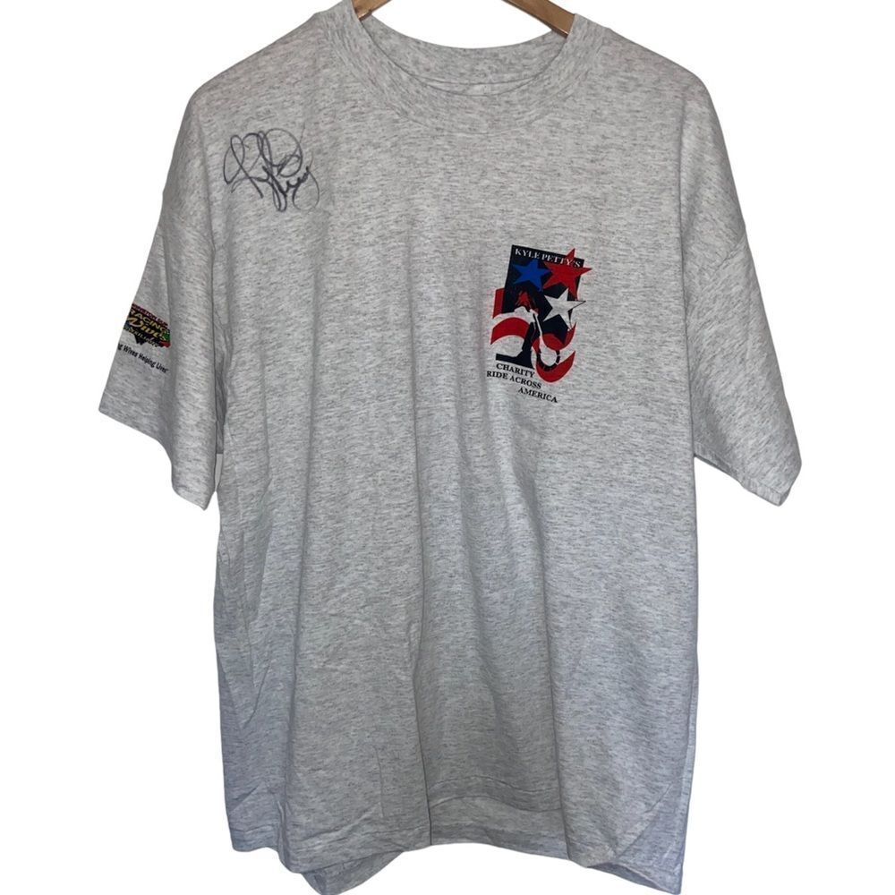 Vintage Nascar Racing Kyle Petty Graphic T-shirt - signed